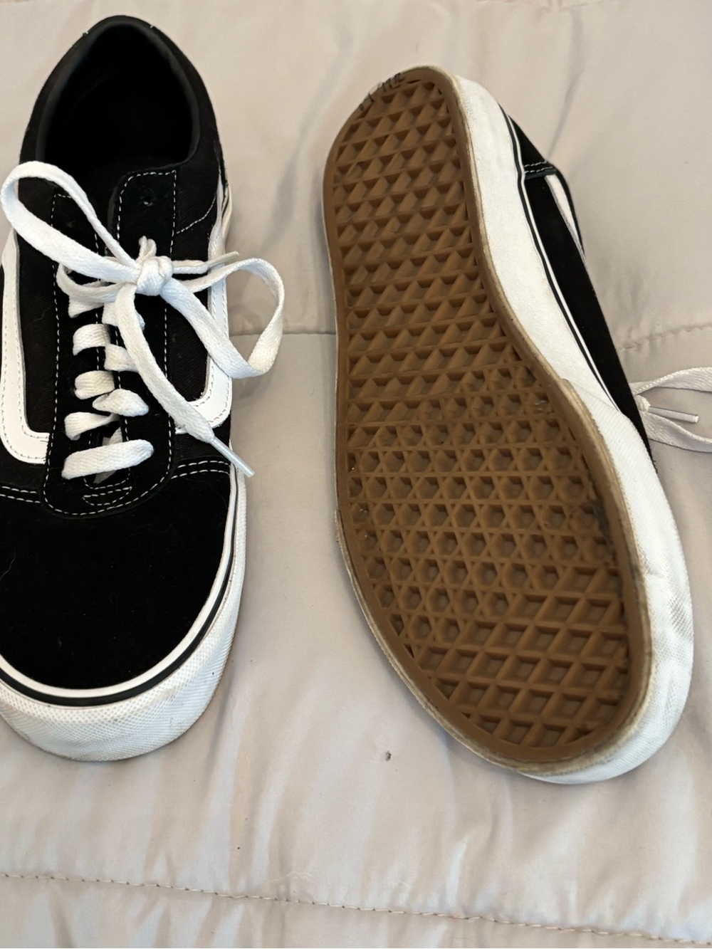 Vans Black Canvas Low-Top Sneakers with White Stripe